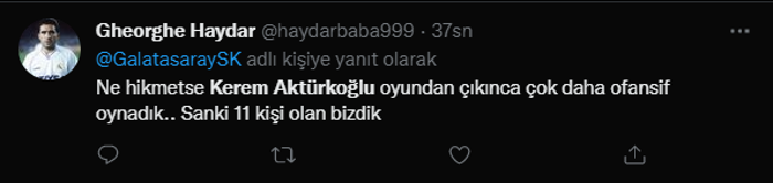 Galatasarayda Kerem Aktürkoğluna büyük tepki Buruk bile 45 dakika dayanabildi