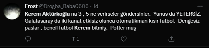 Galatasarayda Kerem Aktürkoğluna büyük tepki Buruk bile 45 dakika dayanabildi