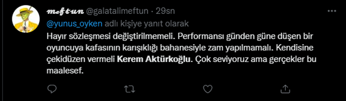 Galatasarayda Kerem Aktürkoğluna büyük tepki Buruk bile 45 dakika dayanabildi