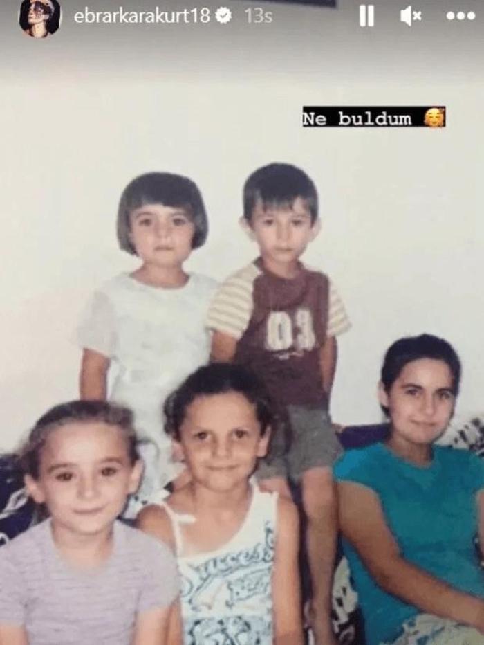 Ebrar Karakurt çocukluk fotoğrafını paylaştı Ee ben güzelmişim