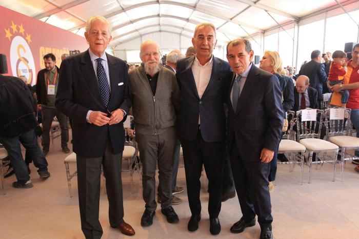 Galatasaraydan birlik beraberlik pozu Efsane başkanlar Kemerburgazda bir arada...