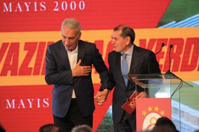 Galatasaraydan birlik beraberlik pozu Efsane başkanlar Kemerburgazda bir arada...