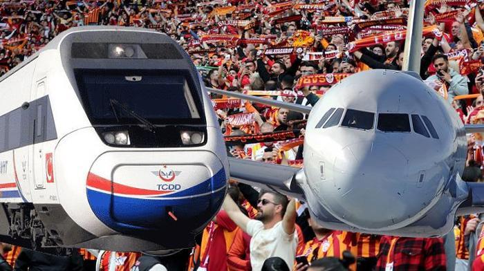 Galatasaraylı taraftarlardan Konyaya akın Şampiyonluk maçı...