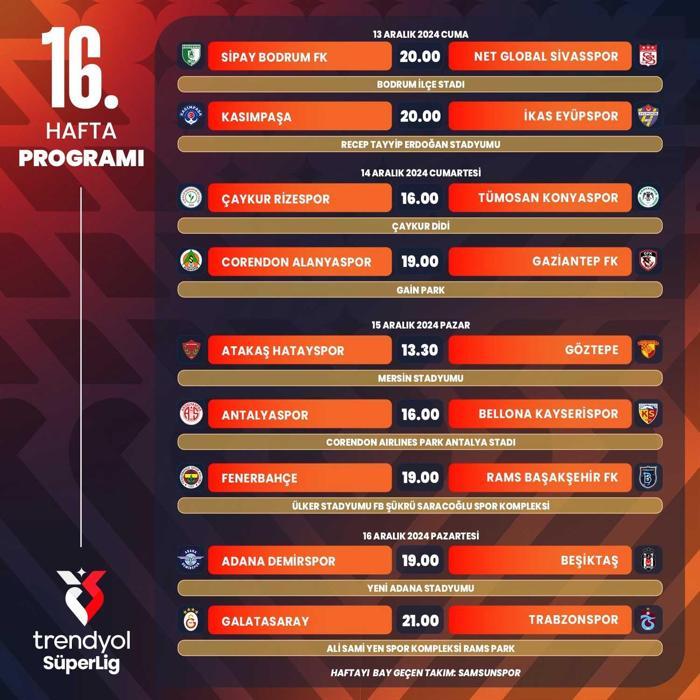 SON DAKİKA TFF açıkladı derbi tarihleri belli oldu