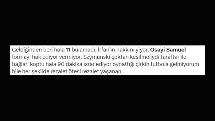 Fenerbahçede Osayi Samuel tartışması Paylaşımı ses getirdi: Ben onlara söyledim