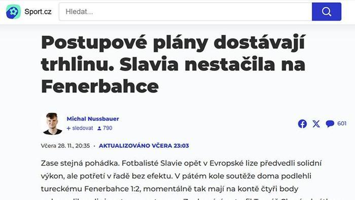SPORT.CZ: SLAVIANIN TUR PLANLARI ÇATIRDIYOR