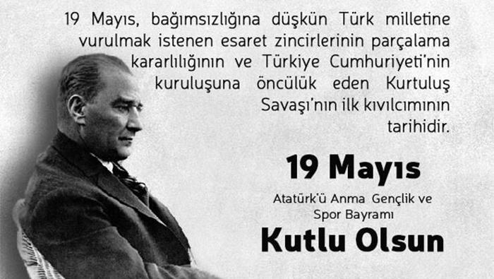 19 Mayıs mesajları ve sözleri 2025 Resimli, kısa, uzun, duygulu Atatürkü Anma ve Gençlik Spor Bayramı kutlama mesajları