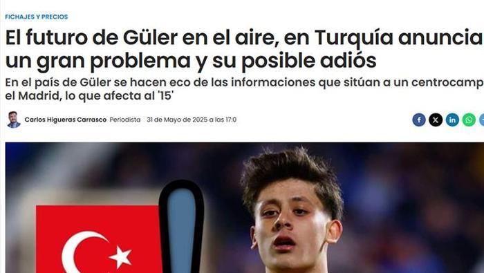 İSPANYOLLAR DUYURDU: ARDA İÇİN KÖTÜ HABER