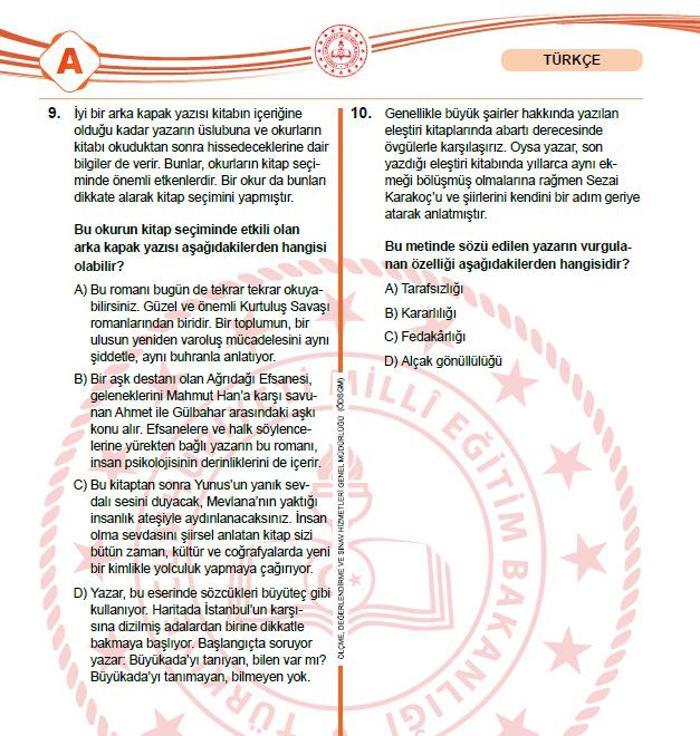 2025 LGS SORULARI VE CEVAP ANAHTARI MEB LGS sözel-sayısal soruları ve cevapları açıklandı Kitapçık sorgulama ekranı