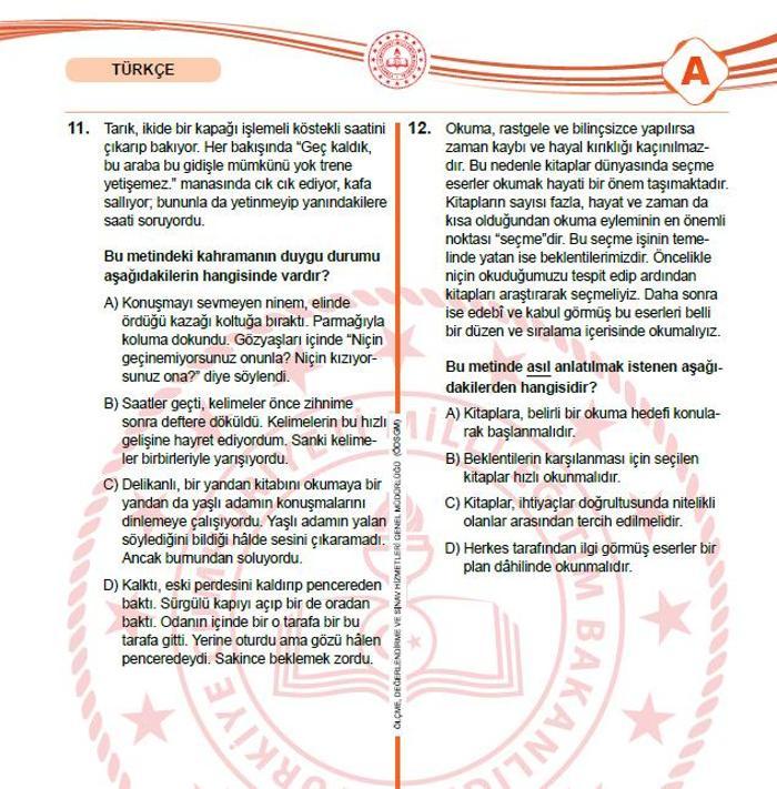 2025 LGS SORULARI VE CEVAP ANAHTARI MEB LGS sözel-sayısal soruları ve cevapları açıklandı Kitapçık sorgulama ekranı