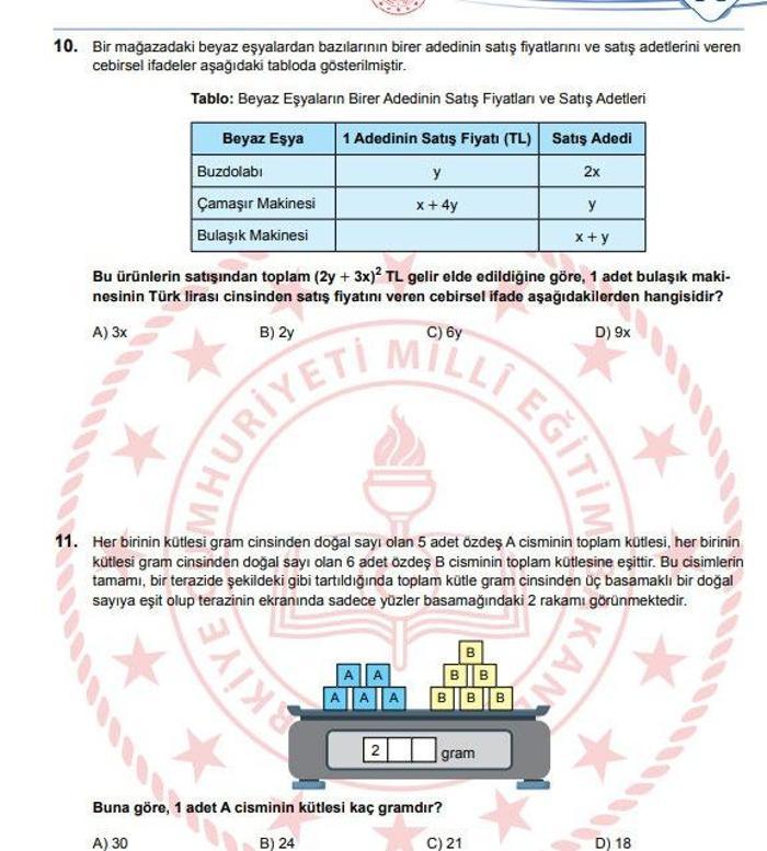 2025 LGS SORULARI VE CEVAP ANAHTARI MEB LGS sözel-sayısal soruları ve cevapları açıklandı Kitapçık sorgulama ekranı