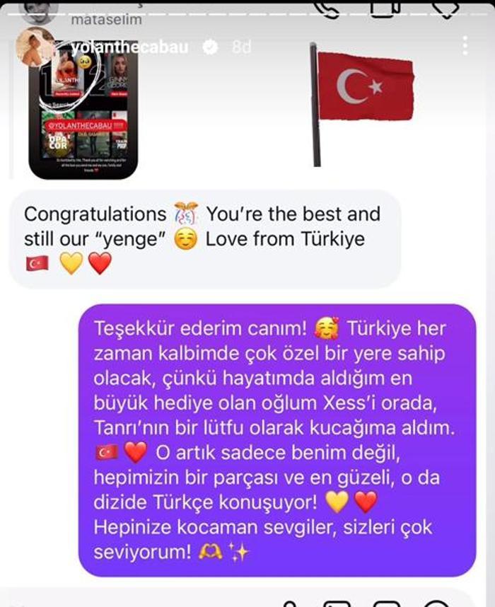 Sneijderin eski eşi Yolanthe Cabaudan Türkçe mesaj Türkiyeyi unutmadı
