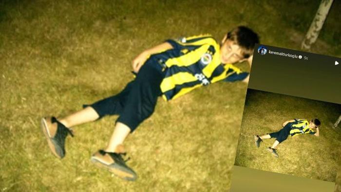 Kerem Aktürkoğlundan Fenerbahçe formalı çocukluk fotoğrafı paylaşımı
