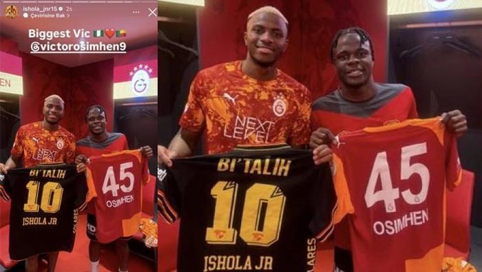 Galatasaray-Göztepe maçı sonrası Osimhenle formasını değiştirdi ortalık karıştı