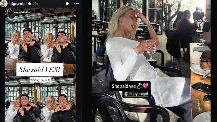 Beşiktaşın yıldızı Cengiz Ünderden sevgilisi Bilge Yenigüle evlilik teklifi