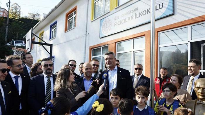Fenerbahçe yönetiminden Her Deplasman Bir Okul projesi kapsamında Rizede okul ziyareti