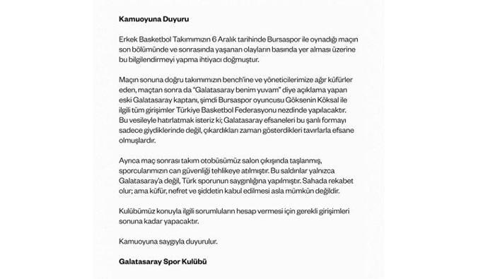 Galatasaray benchine küfür ettiği iddialarına Göksenin Köksaldan yanıt Beni taraftarın önüne atıyorlar