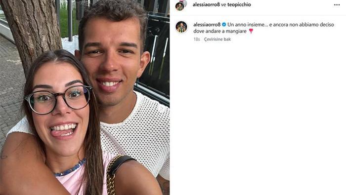 Fenerbahçenin yıldızı Alessia Orrodan sevgilisiyle romantik paylaşım Yiyeceğimize karar veremedik
