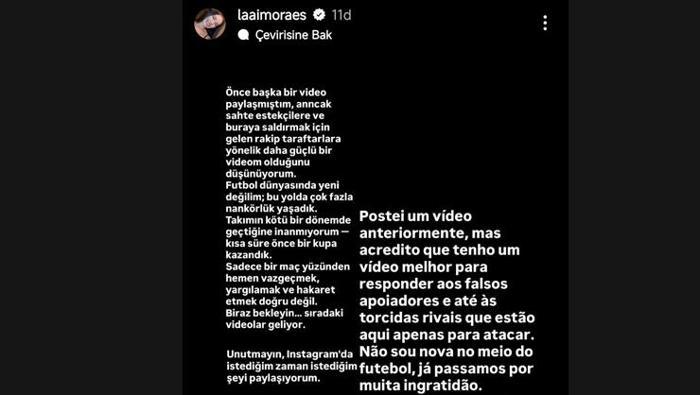 Fenerbahçeli Edersonun eşi Lais Moraesten taraftara veryansın Bu yolda çok fazla nankörlük gördük