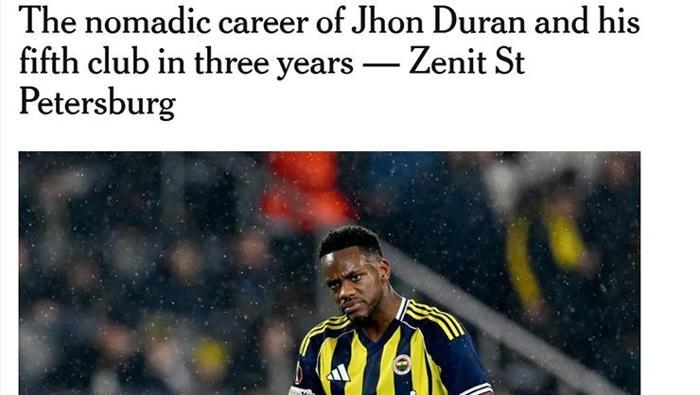 İNGİLİZLER ŞAŞIRIP KALDI
Jhon Duran'ın sürpriz transferi, İngiliz basınını da şaşırttı. The Athletic'in Aston Villa muhabiri Jacob Tanswell, Kolombiyalı futbolcuyla ilgili çarpıcı bir yazı kaleme aldı. Söz konusu makalede şu ifadelere yer verildi: