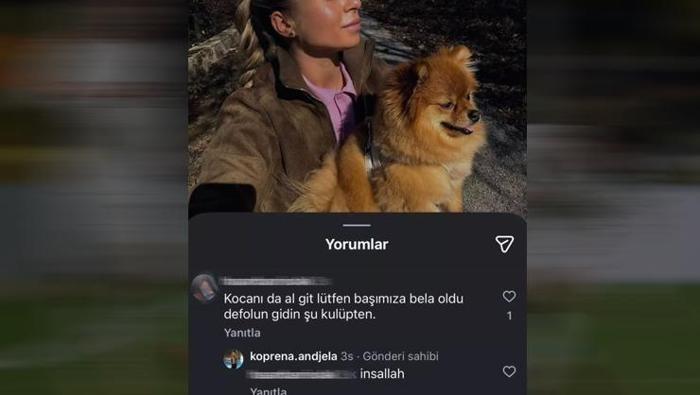 Fenerbahçeli bir taraftar, Mert Müldür'ün nişanlısının bir fotoğrafına, 