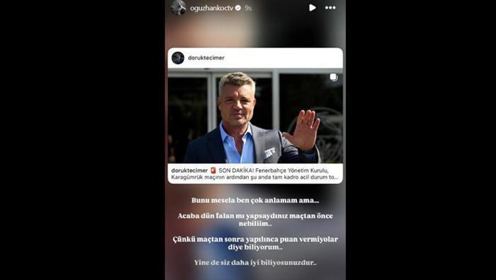 'Bunu mesela ben çok anlamam ama...Acaba dün falan mı yapsaydınız maçtan önce ne bileyim...Çünkü maçtan sonra yapılınca puan vermiyorlar diyebiliyorum...Yine siz daha iyi biliyorsunuzdur...'