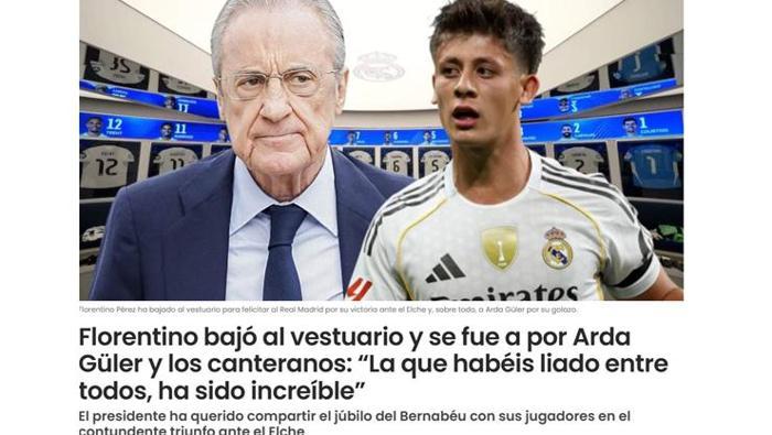 Defensa Central: Florentino Perez, Arda için soyunma odasına indi