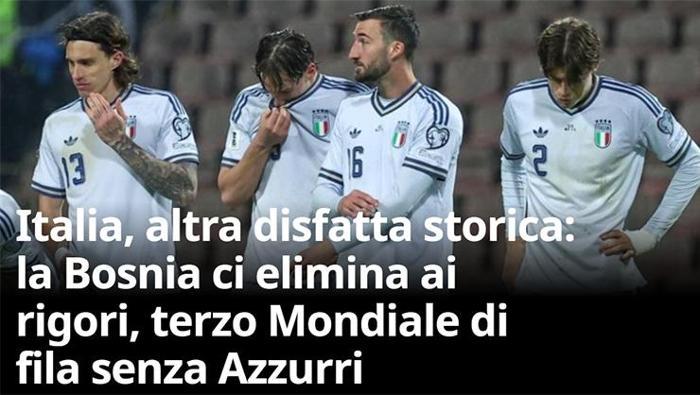 La Gazzetta Dello Sport: Bir başka tarihi yenilgi: Bosna Hersek bizi penaltılarla eledi