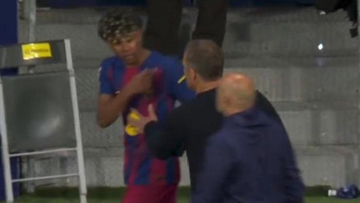 Lamine Yamalın öfkesinin sebebi ortaya çıktı Barcelona antrenöründen azarı yiyince...