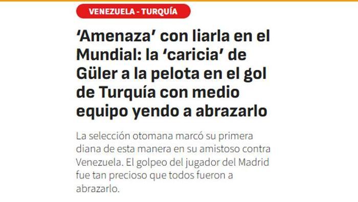 Türkiyenin Venezuela galibiyeti Dünya basınında Dünya Kupasında ortalığı karıştıracak gibi