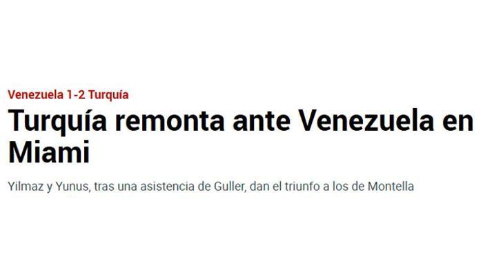 MARCA: Türkiye, Miamide Venezuela karşısında geri dönüş yaptı