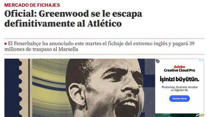 Mundo Deportivo: Atletico, Greenwoodu ikna etmeyi başaramadı