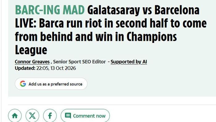 THE SUN: BARCELONA İKİNCİ YARIDA FIRTINA GİBİ ESTİ