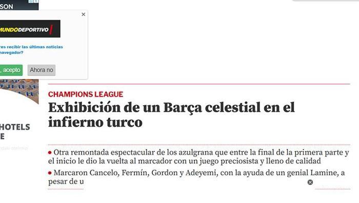 MUNDO DEPORTIVO: TÜRK CEHENNEMİNDE MUHTEŞEM GÖSTERİ
