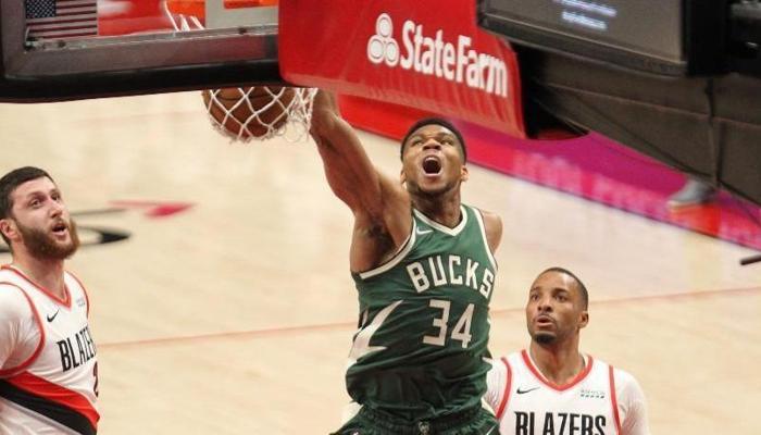 Milwaukee, Portland'ı Antetokounmpo'nun 47 sayısıyla geçti