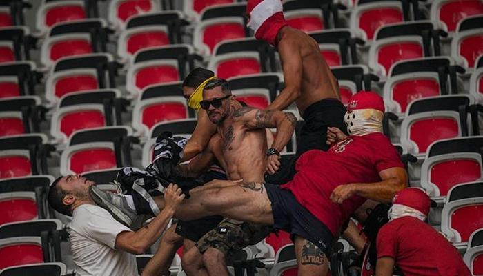 Nice - Köln maçı ertelendi! Taraftarlar arası kavga çıktı