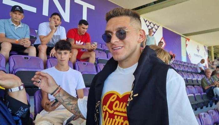 Galatasaraylı Lucas Torreira, Fiorentina - Verona maçındaydı