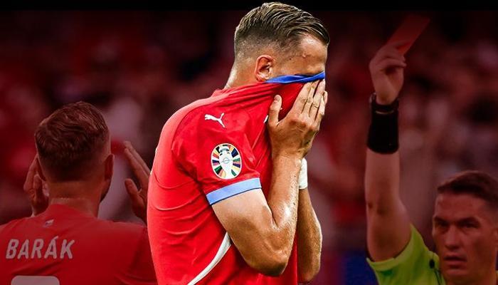 Çekya, A Milli Takım karşısında 10 kişi kaldı: İşte o anlar...