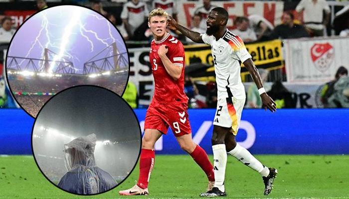 Almanya-Danimarka maçında şoke eden görüntü!