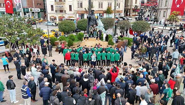 Giresun'da Giresunspor için destek yürüyüşü