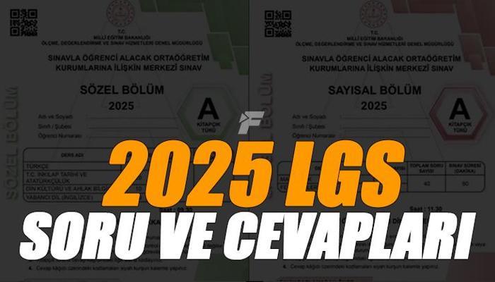 2025 LGS SORULARI VE CEVAP ANAHTARI!