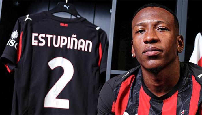 Estupinan resmen Milan'da