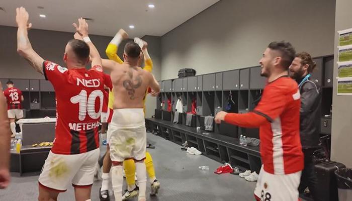 Gençlerbirliği soyunma odasında Beşiktaş galibiyeti coşkusu!