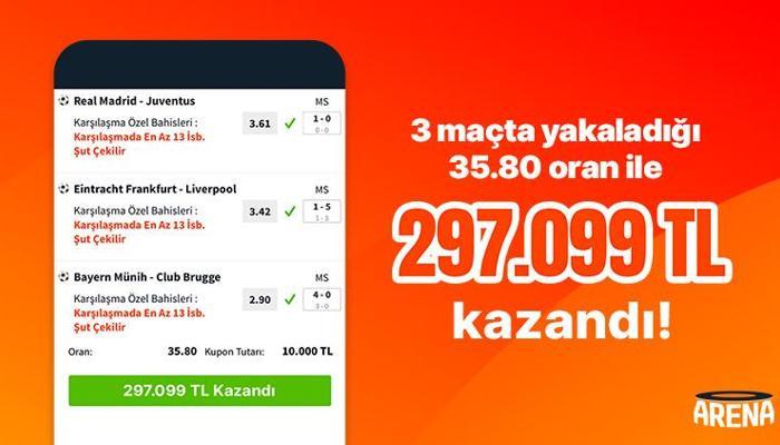 3 maça şut bahsi oynadı, 35.80 oran ile 297 bin TL kazandı!