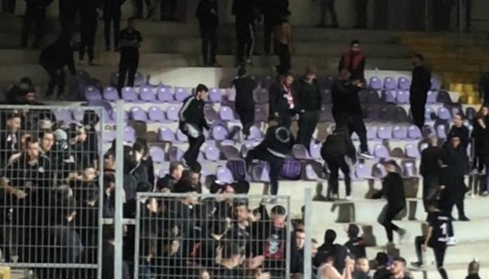 Afyonspor - Eskişehirspor maçında istenmeyen olaylar