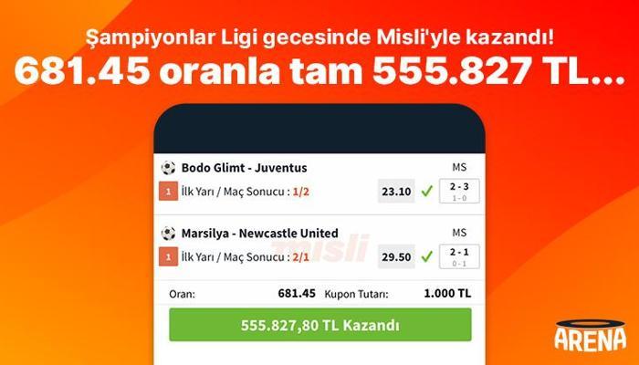 Şampiyonlar Ligi gecesinde Misli’yle kazandı!