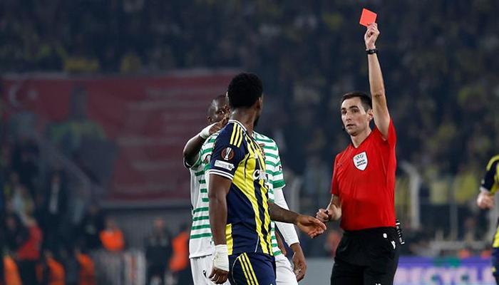 Fenerbahçe'de Jhon Duran kırmızı kart gördü