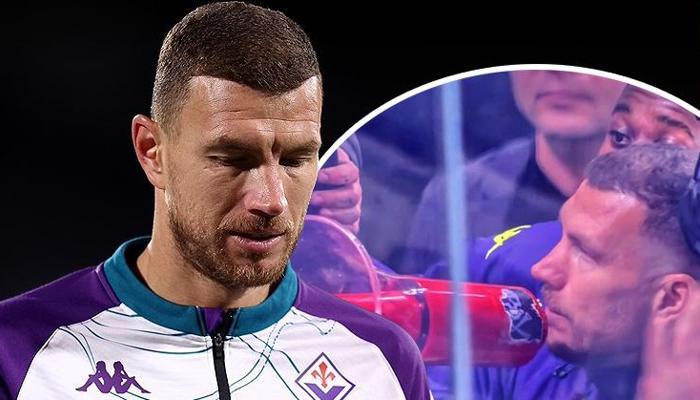 Edin Dzeko öfkeli taraftarları megafonla sakinleştirdi!