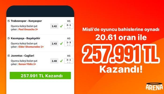 Misli’de oyuncu bahislerine oynadı!