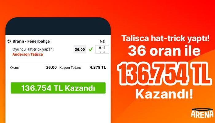 Talisca hat-trick yaptı! Misli üyesi 136.754 TL kazandı…